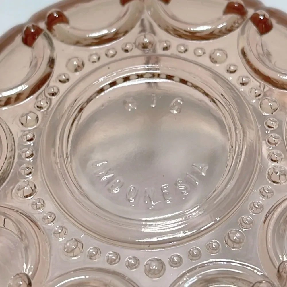 Kig Indonesia Pink Candy/Sugar Bowl with Lid.